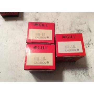 3-McGILL /bearings #MR-16, 30 day warranty, free shipping lower 48!