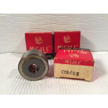 Lot of 3 New McGill CYR 1 3/8 S Cam Roller Bearings