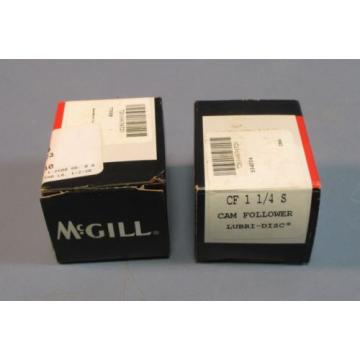 Lot of 2 McGill SF 1 1/4 S Cam Follower Lubri-Disc 1/2&#034; Stud NIB