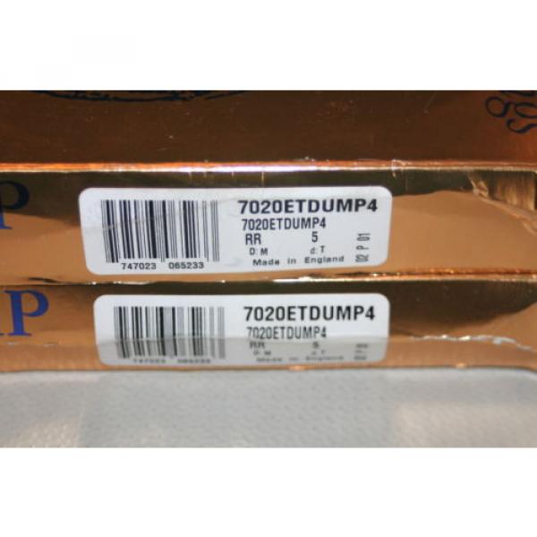 New   530TQO780-1   RHP Super Precision  7020 ETDUMP4 (2MM9120.WI.DUM) Tapered Roller Bearings #2 image